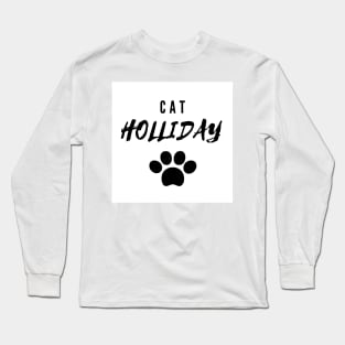 Cat holiday gift t shirt design Long Sleeve T-Shirt